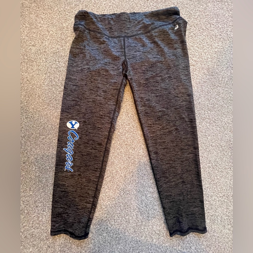 BYU Cougars Grey Capri Leggings